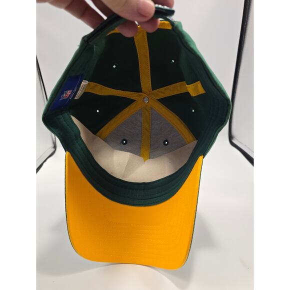 Green Bay Packers Football Strap Back Hat EUC - Picture 5 of 8